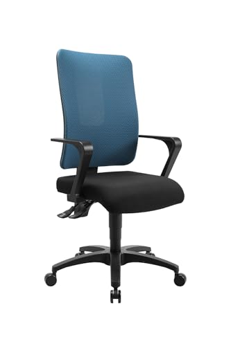 TOPSTAR Freestyle X, ergonomischer Schreibtischstuhl, Bürostuhl, Stoff Petrolblau inkl. Armlehnen von TOPSTAR