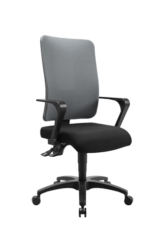 TOPSTAR Freestyle X, ergonomischer Schreibtischstuhl, Bürostuhl, Stoff dunkelgrau inkl. Armlehnen von TOPSTAR