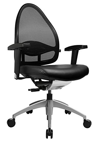 Topstar Open Base 10, Design- und Komfort-Drehstuhl, Bürostuhl, Schreibtischstuhl, inkl. Armlehnen, schwarz von TOPSTAR