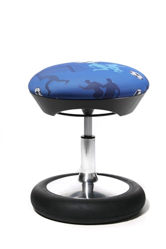 TOPSTAR Kinderhocker Sitness Kid 20, ergonomischer Kinderhocker für aktives Sitzen - Fussball blau von TOPSTAR