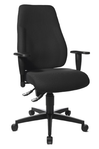 Topstar LT0BK BC0 Bürostuhl Lady Sitness schwarz mit höhenverstellbaren Armlehnen, 111 x 56 x 45 von TOPSTAR