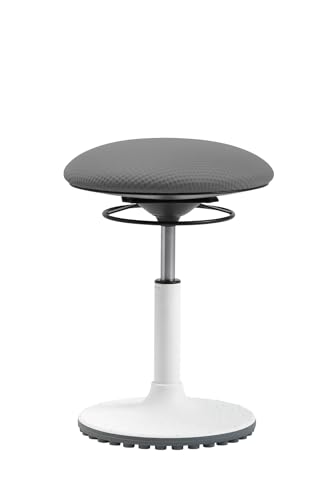 TOPSTAR Living Chair Move höhenverstellbarer Bürohocker, ergonomischer Arbeitshocker, drehbarer Sitz, Sitzhöhe von 45-58 cm, grau von TOPSTAR