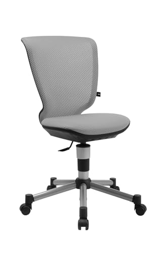 TOPSTAR Living Chairs Junior 3D – Mitwachsender Drehstuhl für Kinder mit 3D-Sitztechnologie, Schreibtischstuhl mit Netzrückenlehne, hellgrau von TOPSTAR