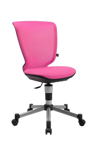 TOPSTAR Living Chairs Junior 3D – Mitwachsender Drehstuhl für Kinder mit 3D-Sitztechnologie, Schreibtischstuhl mit Netzrückenlehne, pink von TOPSTAR