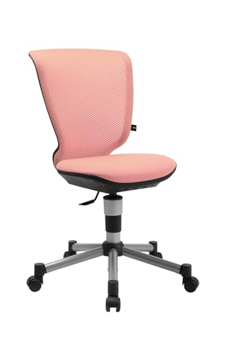TOPSTAR Living Chairs Junior 3D – Mitwachsender Drehstuhl für Kinder mit 3D-Sitztechnologie, Schreibtischstuhl mit Netzrückenlehne, rosa von TOPSTAR