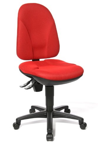 Topstar Point 35, Bürostuhl, Schreibtischstuhl, Rückenlehne höhenverstellbar, Bezugsstoff rot von TOPSTAR