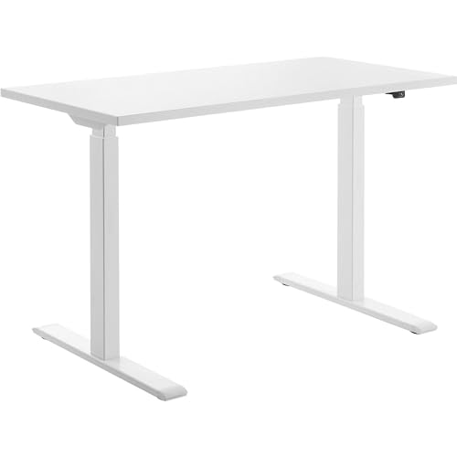 Topstar höhenverstellbarer Schreibtisch E-Table Holz 120x60 weiß/weiß von TOPSTAR