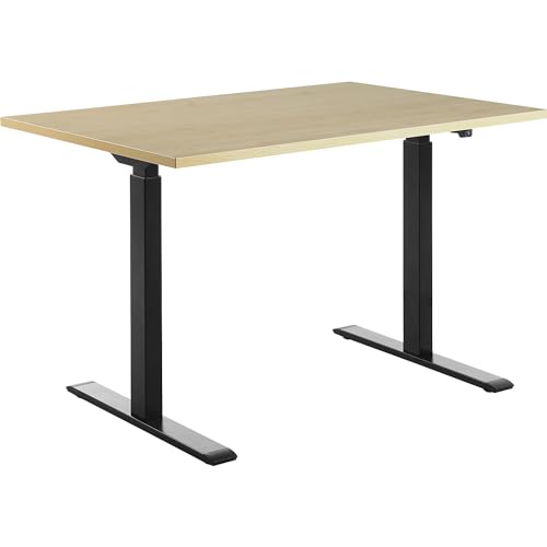 TOPSTAR | Schreibtisch | elektrisch höhenverstellbar | gerade | BxT 1200 x 800 mm | Ahorn/schwarz von TOPSTAR