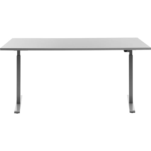 Topstar höhenverstellbarer Schreibtisch E-Table Holz 160x80 grau/grau von TOPSTAR