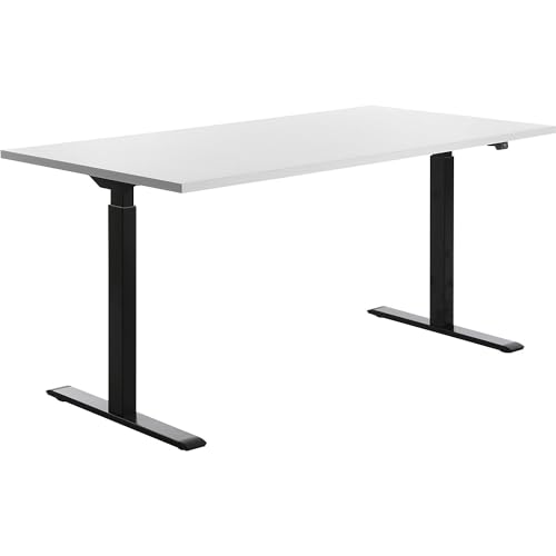 Topstar höhenverstellbarer Schreibtisch E-Table Holz 160x80 schwarz/weiß von TOPSTAR