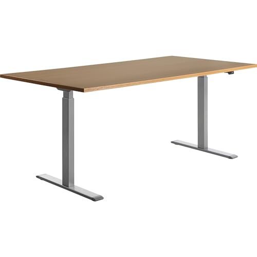 TOPSTAR | Schreibtisch | elektrisch höhenverstellbar | gerade | BxT 1800 x 800 mm | Buche/grau von TOPSTAR