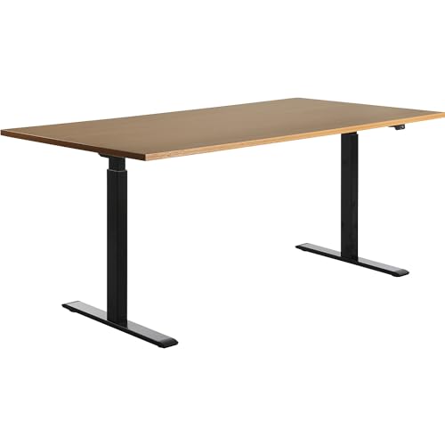 Topstar höhenverstellbarer Schreibtisch E-Table Holz 180x80 schwarz/buche von TOPSTAR