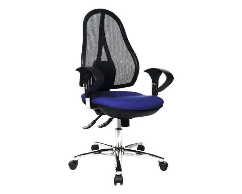 TOPSTAR Schreibtischstuhl Open Point SY Deluxe, verstellbare Armlehnen, Bandscheibensitz, Lehnenhöhe 58 cm von TOPSTAR