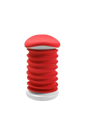 TOPSTAR Sitness 4D AGR-Zertifiziert Dynamischer Sitzhocker Papyrusweiß coralrot - ergonomischer Bürohocker - höhenverstellbar - stärkt den Rücken - entlastet die Bandscheiben von TOPSTAR