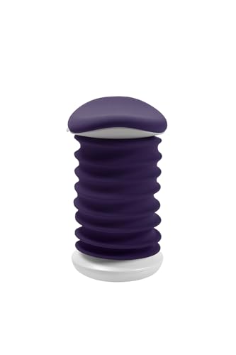 TOPSTAR Sitness 4D AGR-Zertifiziert Dynamischer Sitzhocker Papyrusweiß dunkelviolett - ergonomischer Bürohocker - höhenverstellbar - stärkt den Rücken - entlastet die Bandscheiben von TOPSTAR