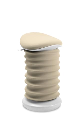 TOPSTAR Sitness 4D AGR-Zertifiziert Dynamischer Sitzhocker papyrusweiss beige - ergonomischer Bürohocker - höhenverstellbar - stärkt den Rücken - entlastet die Bandscheiben von TOPSTAR