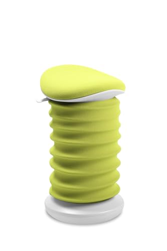 TOPSTAR Sitness 4D AGR-Zertifiziert Dynamischer Sitzhocker papyrusweiss grün - ergonomischer Bürohocker - höhenverstellbar - stärkt den Rücken - entlastet die Bandscheiben von TOPSTAR