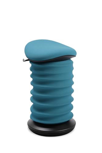 TOPSTAR Sitness 4D AGR-Zertifiziert Dynamischer Sitzhocker schwarz Petrol - ergonomischer Bürohocker - höhenverstellbar - stärkt den Rücken - entlastet die Bandscheiben von TOPSTAR