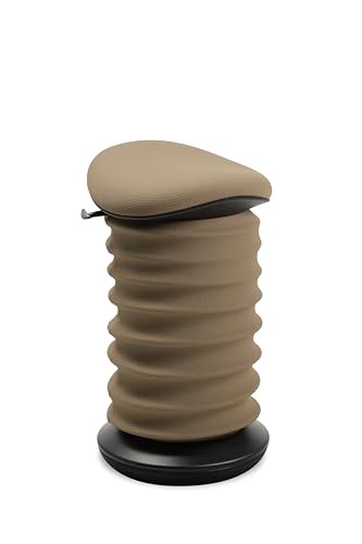 TOPSTAR Sitness 4D AGR-Zertifiziert Dynamischer Sitzhocker schwarz braun - ergonomischer Bürohocker - höhenverstellbar - stärkt den Rücken - entlastet die Bandscheiben von TOPSTAR