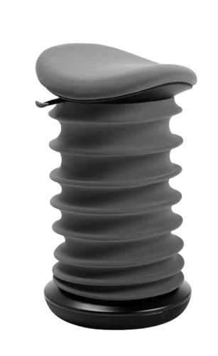 TOPSTAR Sitness 4D AGR-Zertifiziert Dynamischer Sitzhocker schwarz grau - ergonomischer Bürohocker - höhenverstellbar - stärkt den Rücken - entlastet die Bandscheiben von TOPSTAR