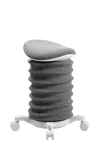 TOPSTAR Sitness 4D mit Rollen - AGR-Zertifiziert Dynamischer Sitzhocker Papyrus - schwarz, ergonomischer Bürohocker - höhenverstellbar - stärkt den Rücken - entlastet die Bandscheiben von TOPSTAR