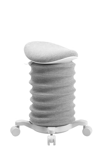 TOPSTAR Sitness 4D mit Rollen AGR-Zertifiziert Dynamischer Sitzhocker papyurs -grau, ergonomischer Bürohocker - höhenverstellbar - stärkt den Rücken - entlastet die Bandscheiben von TOPSTAR