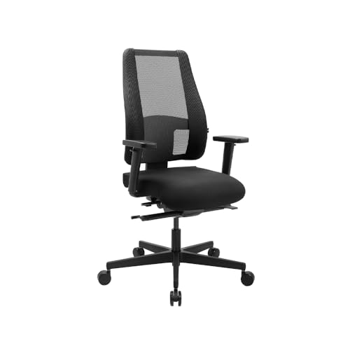 TOPSTAR Sitness Premium ergonomischer Schreibtischstuhl, Bürostuhl mit bewegter Sitzfläche schwarz von TOPSTAR