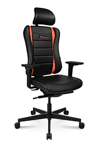 TOPSTAR Sitness RS Pro 2020 ergonomischer Schreibtischstuhl, Bürostuhl mit bewegter Sitzfläche, Gaming-Stuhl schwarz orange von TOPSTAR