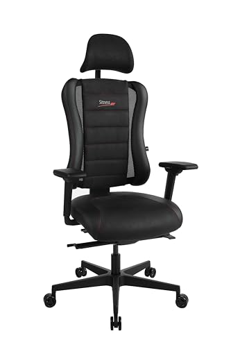 TOPSTAR Sitness RS Pro 2020 ergonomischer Schreibtischstuhl, Bürostuhl mit bewegter Sitzfläche, Gaming-Stuhl schwarz rot von TOPSTAR