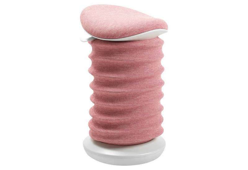 TOPSTAR Sitzhocker SITNESS 4D, Rose, Weiß, Polyester, Ø 36 x H 64 cm, Höhenverstellbar, mit Federmechanik, Ergonomisch von TOPSTAR