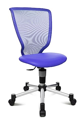 Topstar 71487S18 Titan Junior, Schreibtischstuhl, Kinderdrehstuhl, Jugenddrehstuhl, Netzrückenlehne und Bezugsstoff blau von TOPSTAR