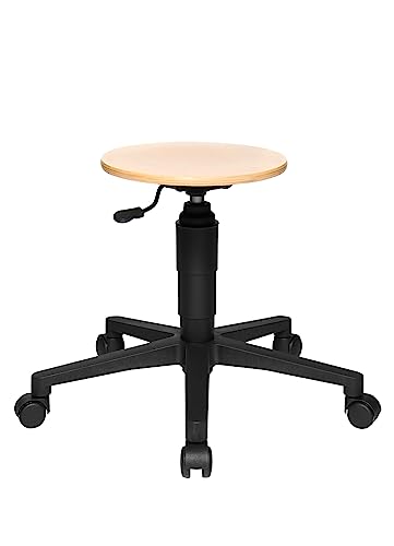 Topstar Rollhocker TEC 60 Holz Buche, Natur von TOPSTAR