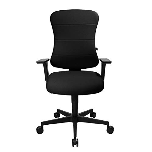 Topstar Art Comfort mit Federkernkissen und inkl. höhenverstellbare Armlehnen, Bürostuhl, Stoff, schwarz von TOPSTAR