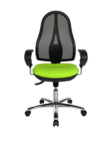 Topstar Open Point SY Deluxe, ergonomischer Syncro-Bandscheiben-Drehstuhl, Bürostuhl, Schreibtischstuhl, inkl. Armlehnen (höhenverstellbar), Stoff, apfelgrün Topstar Open Point SY Deluxe, ergonomischer Syncro-Bandscheiben-Drehstuhl, Bürostuhl, Schreibtischstuhl, inkl. Armlehnen (höhenverstellbar), Stoff, apfelgrün von TOPSTAR