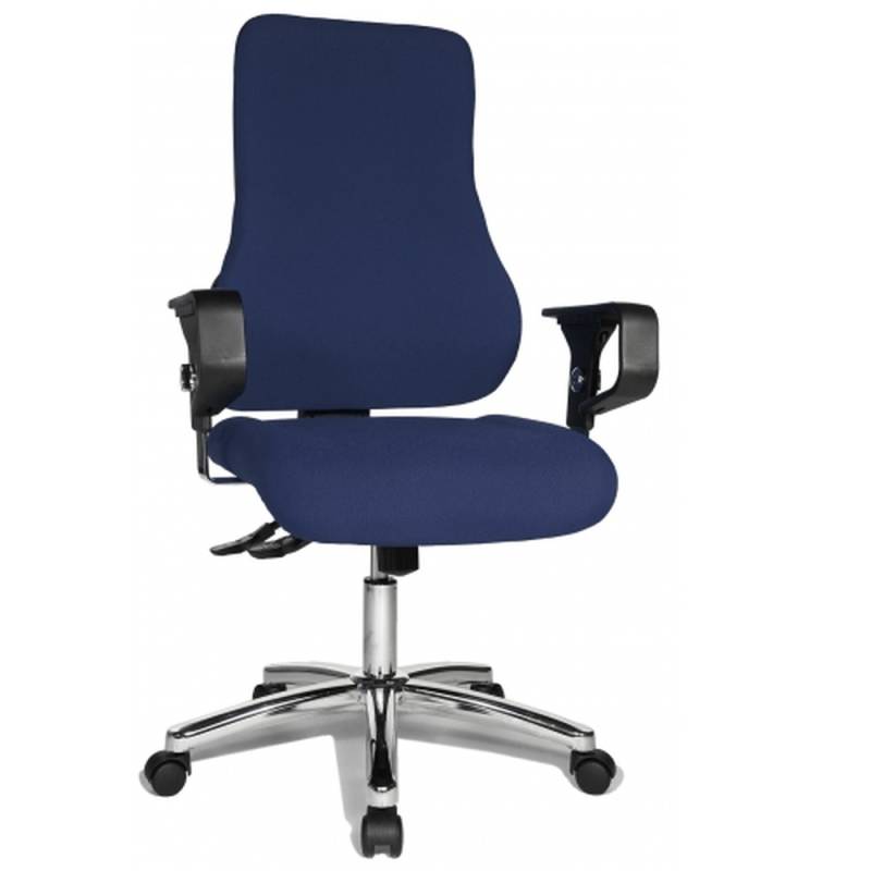 Topstar Bürostuhl Drehstuhl Stuhl Melbourne Al X3 Blau Armlehne Synchronmechanik B-Ware von TOPSTAR