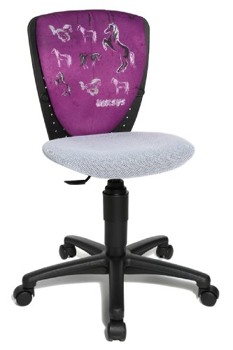Topstar Nic 70570JD1 Pferde Kinderschreibtischstuhl, Drehstuhl, schwarz/weiß von TOPSTAR