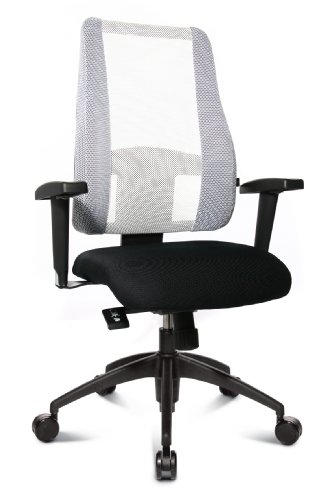 Topstar LT20BTW503 Bürostuhl Lady Sitness Deluxe inklusiv höhenverstellbare Armlehnen (schw./schw.-weiss)" von TOPSTAR
