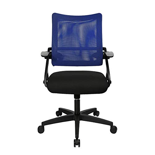 Topstar New S'move Black-Edition, Bürostuhl, Schreibtischstuhl, inkl. Armstützen, Stoff, schwarz/blau von TOPSTAR