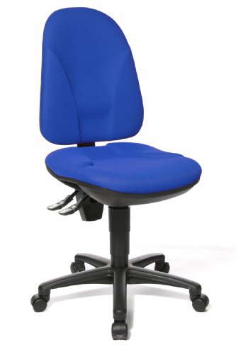 Topstar Point 35, Bürostuhl, Schreibtischstuhl, Rückenlehne höhenverstellbar, Bezugsstoff blau, 113 x 46 x 45 von TOPSTAR