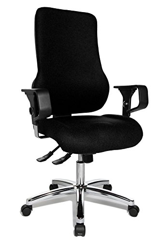 Topstar Sitness 55, Fitness-Drehstuhl, Bürostuhl, Schreibtischstuhl, inkl. höhenverstellbare Armlehnen, Bezugsstoff, schwarz Topstar Sitness 55, Fitness-Drehstuhl, Bürostuhl, Schreibtischstuhl, inkl. höhenverstellbare Armlehnen, Bezugsstoff, schwarz von TOPSTAR
