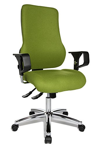 Topstar Sitness 55, Fitness-Drehstuhl, Bürostuhl, Schreibtischstuhl, inkl. höhenverstellbare Armlehnen, Bezugsstoff, grün Topstar Sitness 55, Fitness-Drehstuhl, Bürostuhl, Schreibtischstuhl, inkl. höhenverstellbare Armlehnen, Bezugsstoff, grün von TOPSTAR