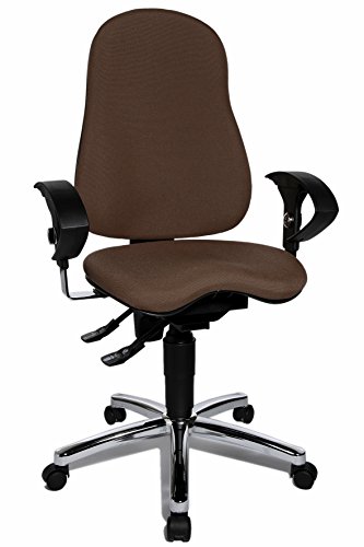 Topstar SI59UG08, Sitness 10 ergonomischer Bürostuhl, Schreibtischstuhl, inkl. höhenverstellbaren Armlehnen, Bezugsstoff dunkelbraun Topstar SI59UG08, Sitness 10 ergonomischer Bürostuhl, Schreibtischstuhl, inkl. höhenverstellbaren Armlehnen, Bezugsstoff dunkelbraun von TOPSTAR