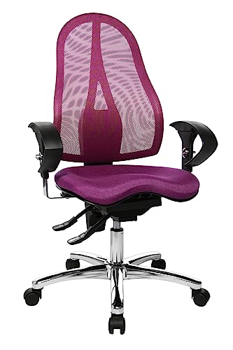 Topstar ST19UG03 Sitness 15, ergonomischer Bürostuhl, Schreibtischstuhl, inkl. höhenverstellbare Armlehnen, Bezugsstoff lila von TOPSTAR