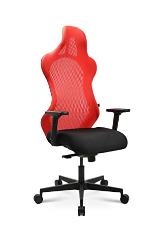 Topstar Bürostuhl Gamingstuhl Sitness RS Sport inkl. Armlehnen schwarz/schwarz neonrot von TOPSTAR