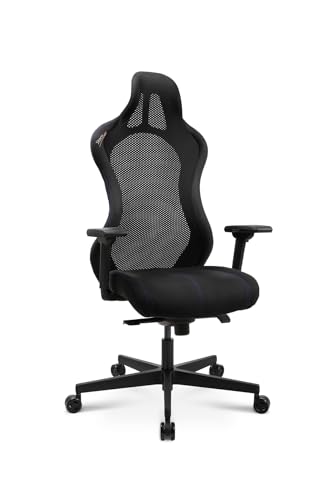 Topstar Bürostuhl Gamingstuhl Sitness RS Sport Plus Mikrofaser inkl. Armlehnen schwarz mit Lordosenkissen von TOPSTAR