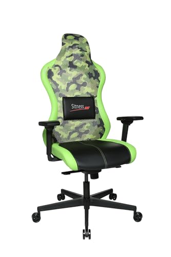 Topstar Bürostuhl Gamingstuhl Sitness RS Sport Plus inkl. Armlehnen Camouflage grün mit Lordosenkissen von TOPSTAR