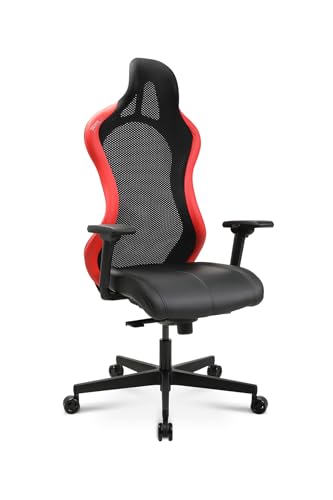 Topstar Bürostuhl Gamingstuhl Sitness RS Sport Plus Continental Kunstleder inkl. Armlehnen rot/schwarz mit Lordosenkissen von TOPSTAR