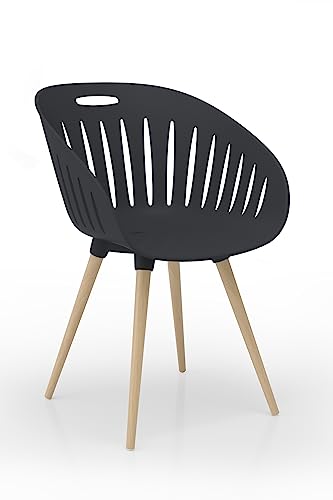 Topstar T2023 OUTDOOR (2er-Set) Buche - Eiche gebeizt / Schale anthrazit-grau von TOPSTAR