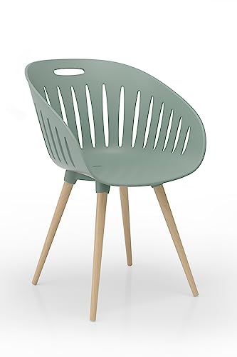 Topstar T2023 OUTDOOR (2er-Set) Buche - Eiche gebeizt / Schale olive von TOPSTAR