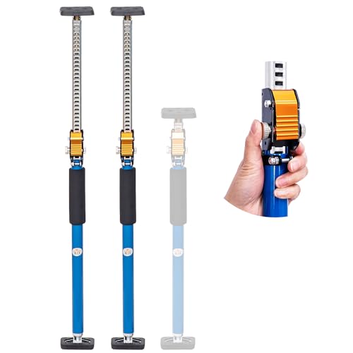 TOPWAY 2 Pack Telescopic Drywall Support 600-1000mm Steel 2er-Set Deckenstütze Montagestütze Einhandstütze Teleskopstütze 60-100cm Belastbar bis 60 kg höhenverstellbar Deckenspanner von TOPWAY